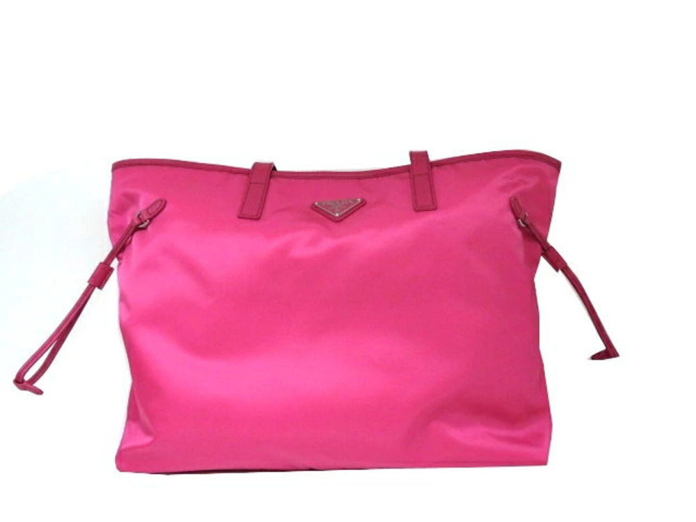 Prada Bag Shoulder Tote Saffiano Pink